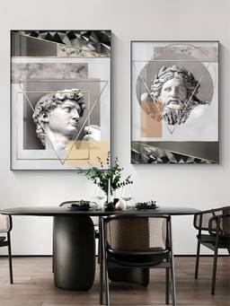 The Handmade Flair - Geometry Renaissance Framed Wall Art (Pack of 2)