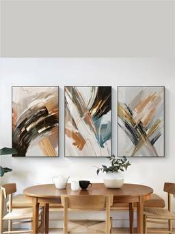 The Handmade Flair - Neutral Palettes Framed Wall Art (Pack of 3)