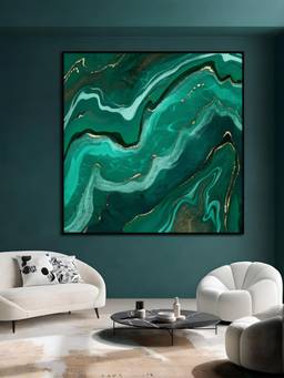 The Handmade Flair - Liquid Marble Framed Wall Art