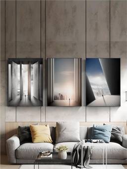 The Handmade Flair - Architectural Style Framed Wall Art (Pack of 3)