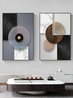 The Handmade Flair - Geometric Framed Wall Art (Pack of 2)