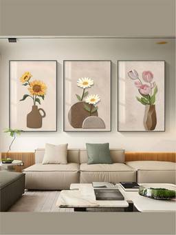 The Handmade Flair - Floral Framed Wall Art (Pack of 3)