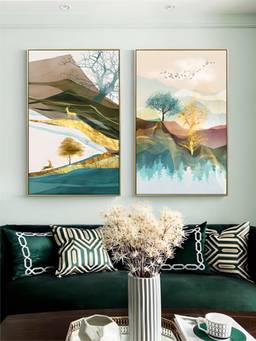 The Handmade Flair - Landscape Framed Wall Art (Pack of 2)
