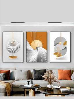 The Handmade Flair - Aesthetics Triptych Framed Wall Art (Pack of 3)