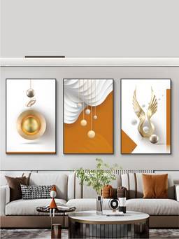The Handmade Flair - Aesthetics Triptych Framed Wall Art (Pack of 3)