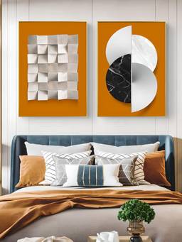 The Handmade Flair - Minimalist Framed Wall Art (Pack of 2)