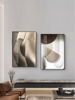 The Handmade Flair - Aesthetics Geometry Framed Wall Art (Pack of 2)