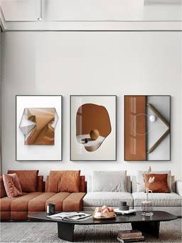 The Handmade Flair - Aesthetics Geometry Framed Wall Art (Pack of 3)