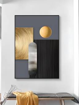 The Handmade Flair - Aesthetics Golden Framed Wall Art