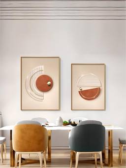 The Handmade Flair - Harmonious Geometry Framed Wall Art (Pack of 2)