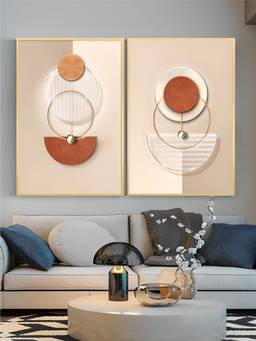 The Handmade Flair - Harmonious Geometry Framed Wall Art (Pack of 2)