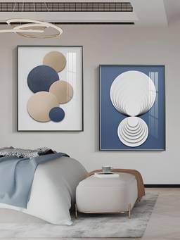 The Handmade Flair - Aesthetics Geometry Framed Wall Art (Pack of 2)