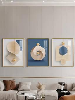 The Handmade Flair - Aesthetics Geometry Framed Wall Art (Pack of 3)