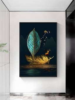 The Handmade Flair - Golden Rings Framed Wall Art