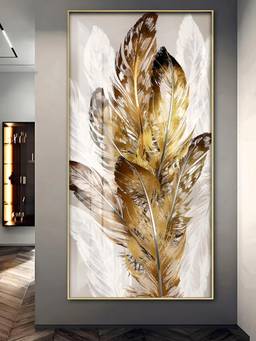 The Handmade Flair - Beige Golden Framed Wall Art