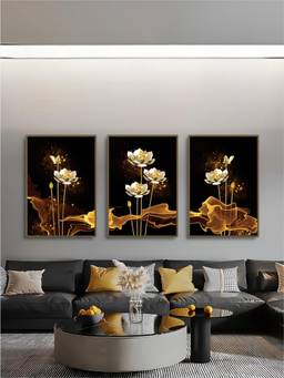 The Handmade Flair - Floral Framed Wall Art (Pack of 3)