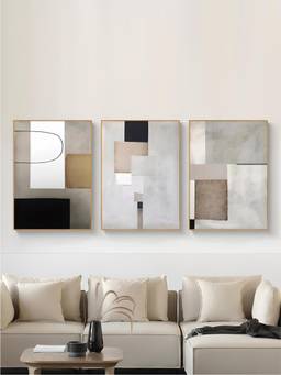 The Handmade Flair - Geometric Framed Wall Art (Pack of 3)