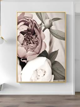 The Handmade Flair - Botanical Floral Ink Art Framed Wall Art