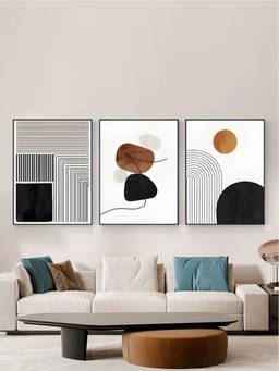 The Handmade Flair - Minimalist Framed Wall Art (Pack of 3)