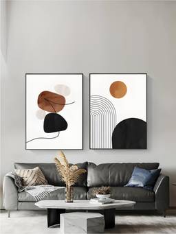 The Handmade Flair - Minimalist Framed Wall Art (Pack of 2)
