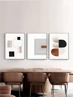 The Handmade Flair - Minimalist Framed Wall Art (Pack of 3)