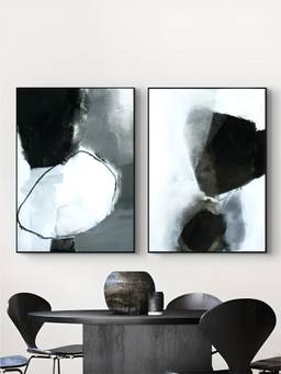 The Handmade Flair - Stones Nordic Framed Wall Art (Pack of 2)