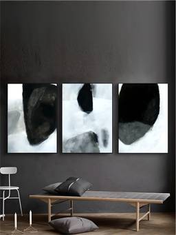The Handmade Flair - Stones Nordic Framed Wall Art (Pack of 3)