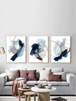 The Handmade Flair - Broad Stroke Framed Wall Art (Pack of 3)