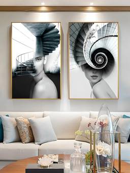 The Handmade Flair - Fashion Architectural Framed Wall Art (Pack of 2)