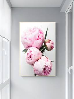The Handmade Flair - Floral Ink Art Minimalist Framed Wall Art