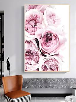 The Handmade Flair - Floral Ink Art Minimalist Framed Wall Art