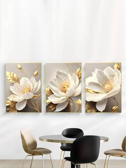 The Handmade Flair - Floral Framed Wall Art (Pack of 3)