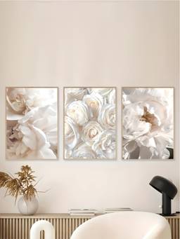 The Handmade Flair - Botanical Floral Framed Wall Art (Pack of 3)