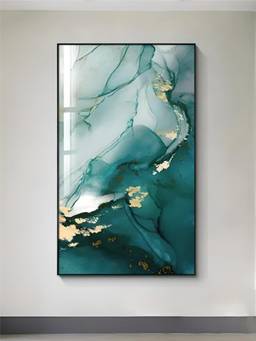 The Handmade Flair - Green Golden Framed Wall Art