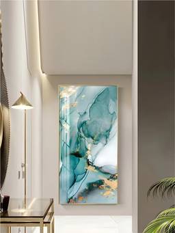 The Handmade Flair - Green Golden Framed Wall Art