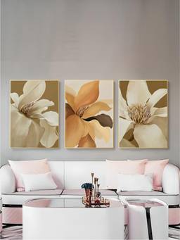 The Handmade Flair - Floral Framed Wall Art (Pack of 3)