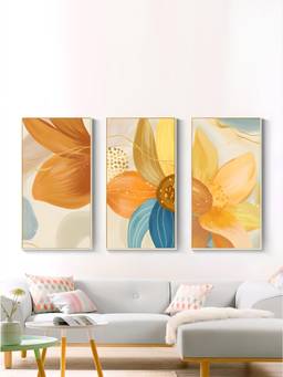 The Handmade Flair - Floral Framed Wall Art (Pack of 3)