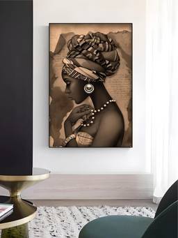 The Handmade Flair - Golden Fashion Framed Wall Art