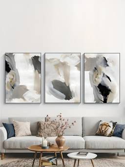 The Handmade Flair - Thick Brush Framed Wall Art (Pack of 3)