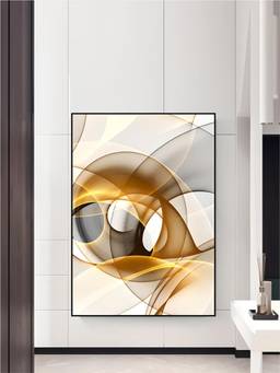 The Handmade Flair - Flowing Golden Framed Wall Art