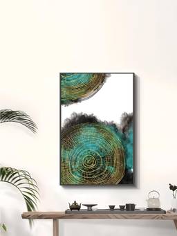 The Handmade Flair - Green Agate Framed Wall Art