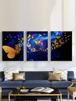 The Handmade Flair - Dancing Butterfly Framed Wall Art (Pack of 3)