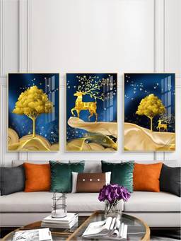 The Handmade Flair - Nordic Crystal Framed Wall Art (Pack of 3)