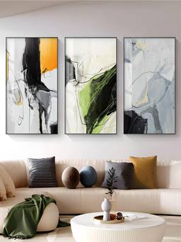 The Handmade Flair - Colorful Nordic Framed Wall Art (Pack of 3)