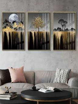 The Handmade Flair - Landscape Framed Wall Art (Pack of 3)