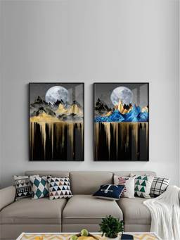 The Handmade Flair - Landscape Framed Wall Art (Pack of 2)