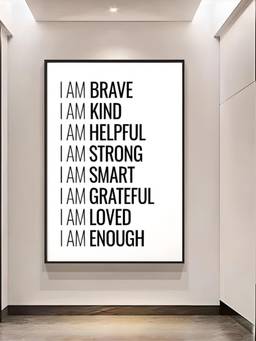 The Handmade Flair - Enough Inspirational Framed Wall Art