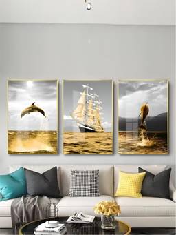 The Handmade Flair - Seascape Framed Wall Art (Pack of 3)