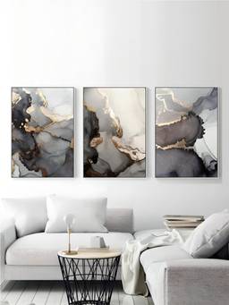 The Handmade Flair - Marble Apartment Framed Wall Art (Pack of 3)