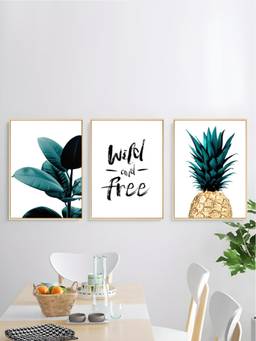 The Handmade Flair - Inspirational Quotes Framed Wall Art (Pack of 3)